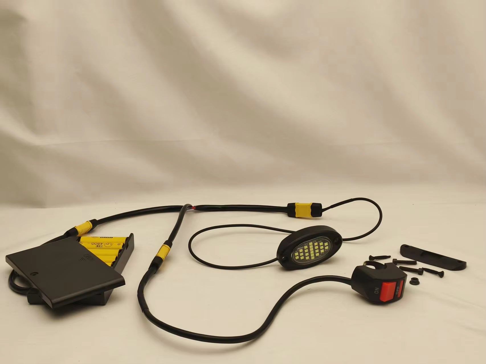 Portable LED Utility Light Kit with Battery Pack & Switch